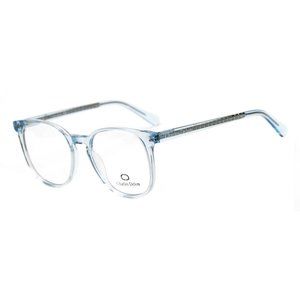Charles Delon Round Unisex Clear Blue Frame